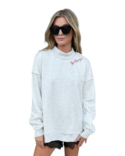 Go Hogs Mock Neck Sweatshirt