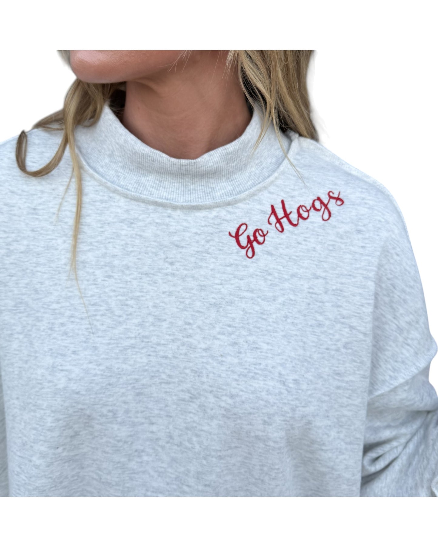 Go Hogs Mock Neck Sweatshirt