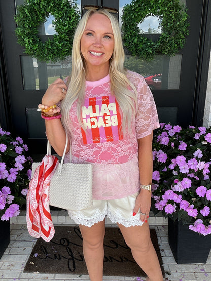 Palm Beach State of Mind Lace Tee