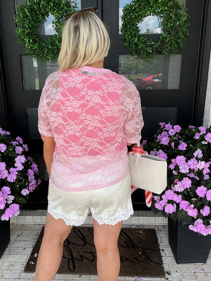 Palm Beach State of Mind Lace Tee