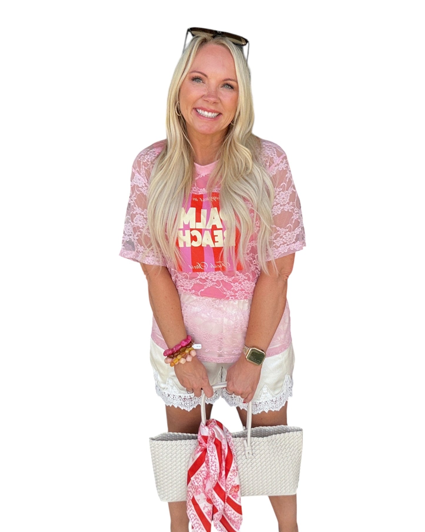 Palm Beach State of Mind Lace Tee