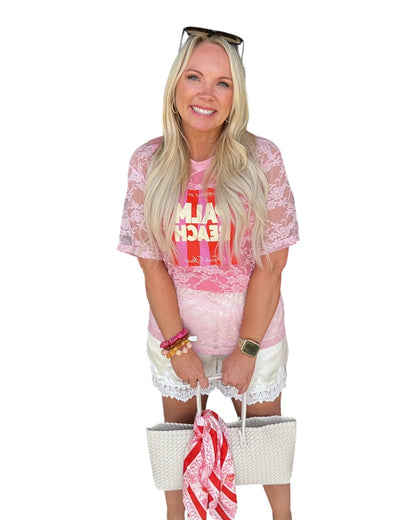Palm Beach State of Mind Lace Tee