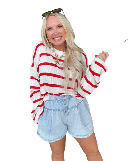 Golden Breeze Chambray Shorts