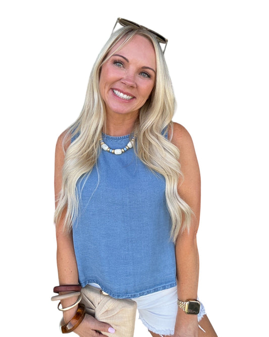 Light Wash Denim Tank