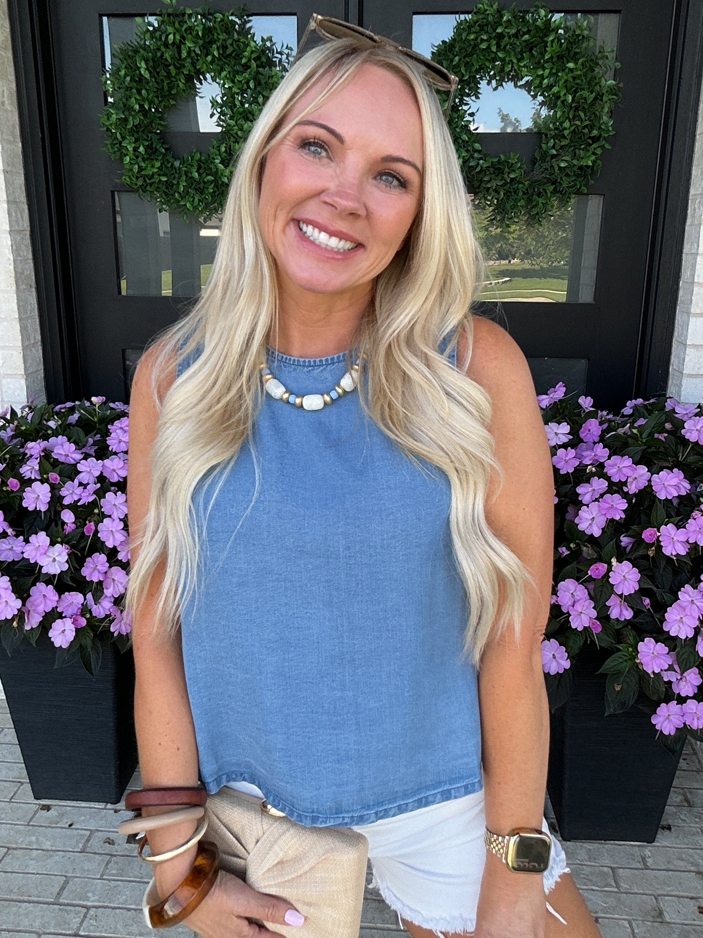 Light Wash Denim Tank