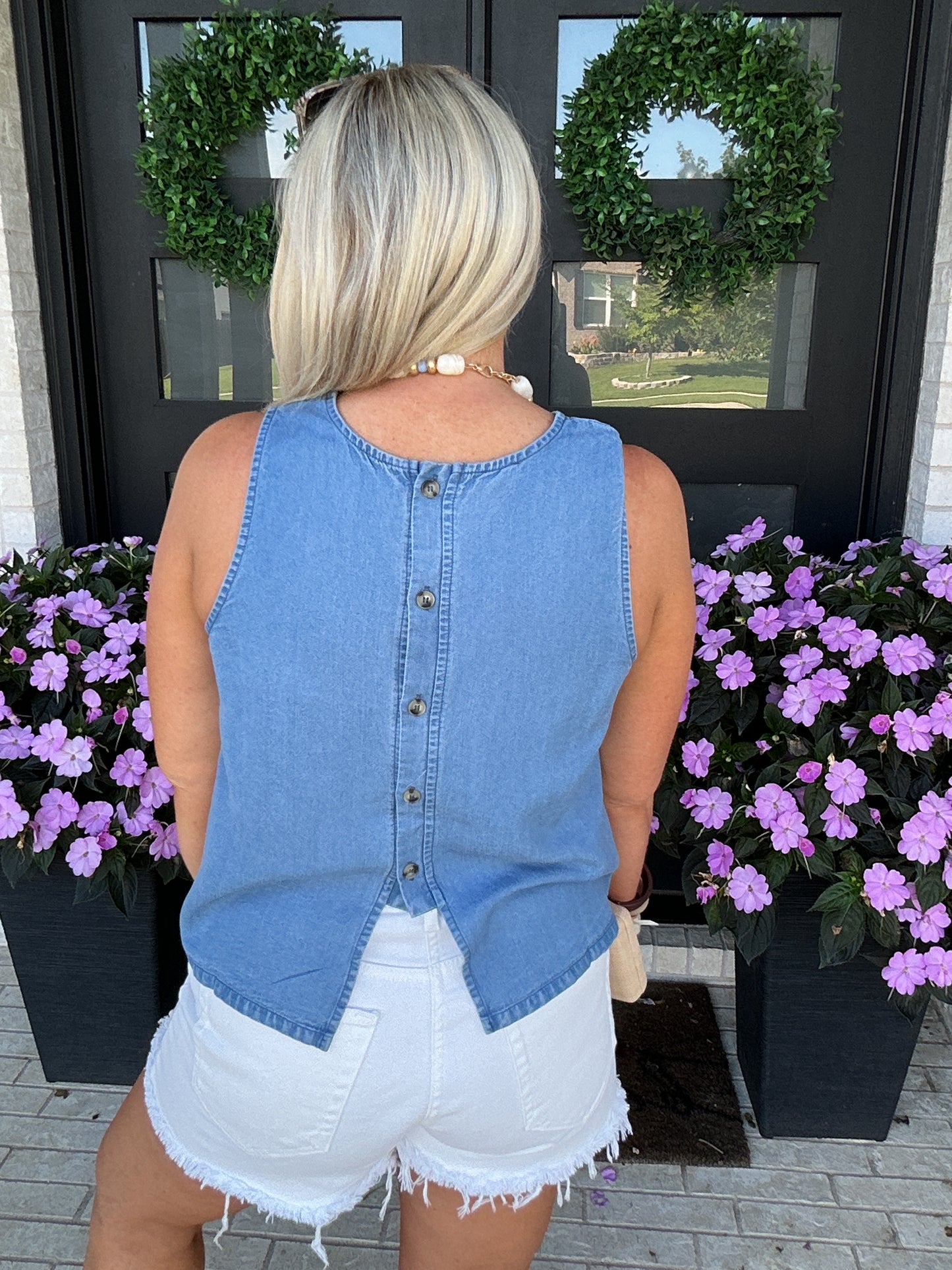 Light Wash Denim Tank