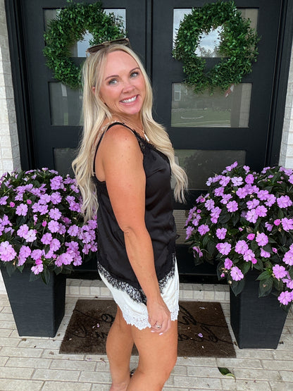 Soft Details Lace Overlay Top