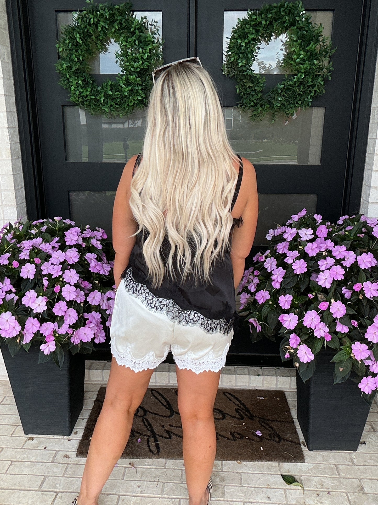 Soft Details Lace Overlay Top