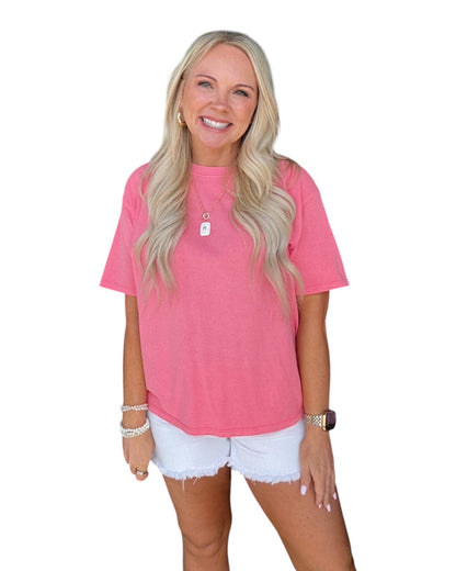 Essential Boxy Tee - Pink