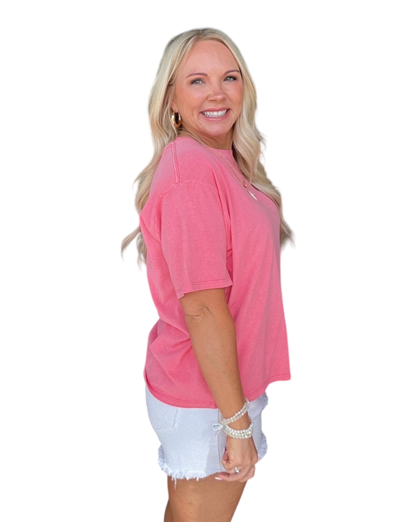 Essential Boxy Tee - Pink