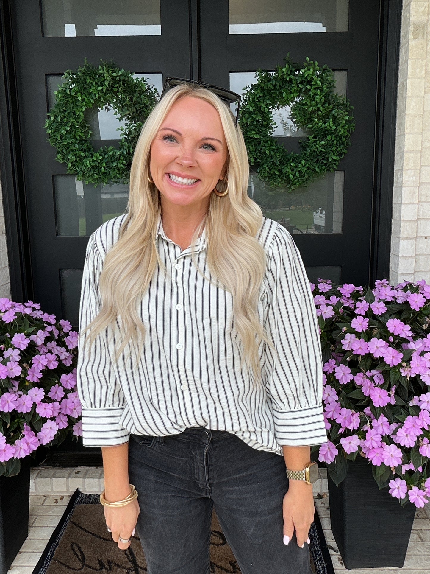 Onyx Stripe Top