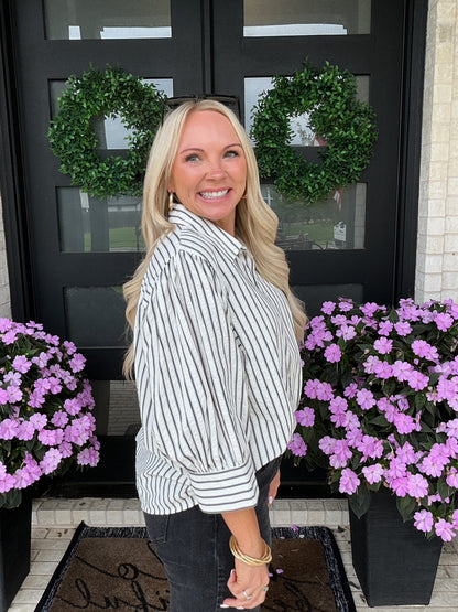 Onyx Stripe Top