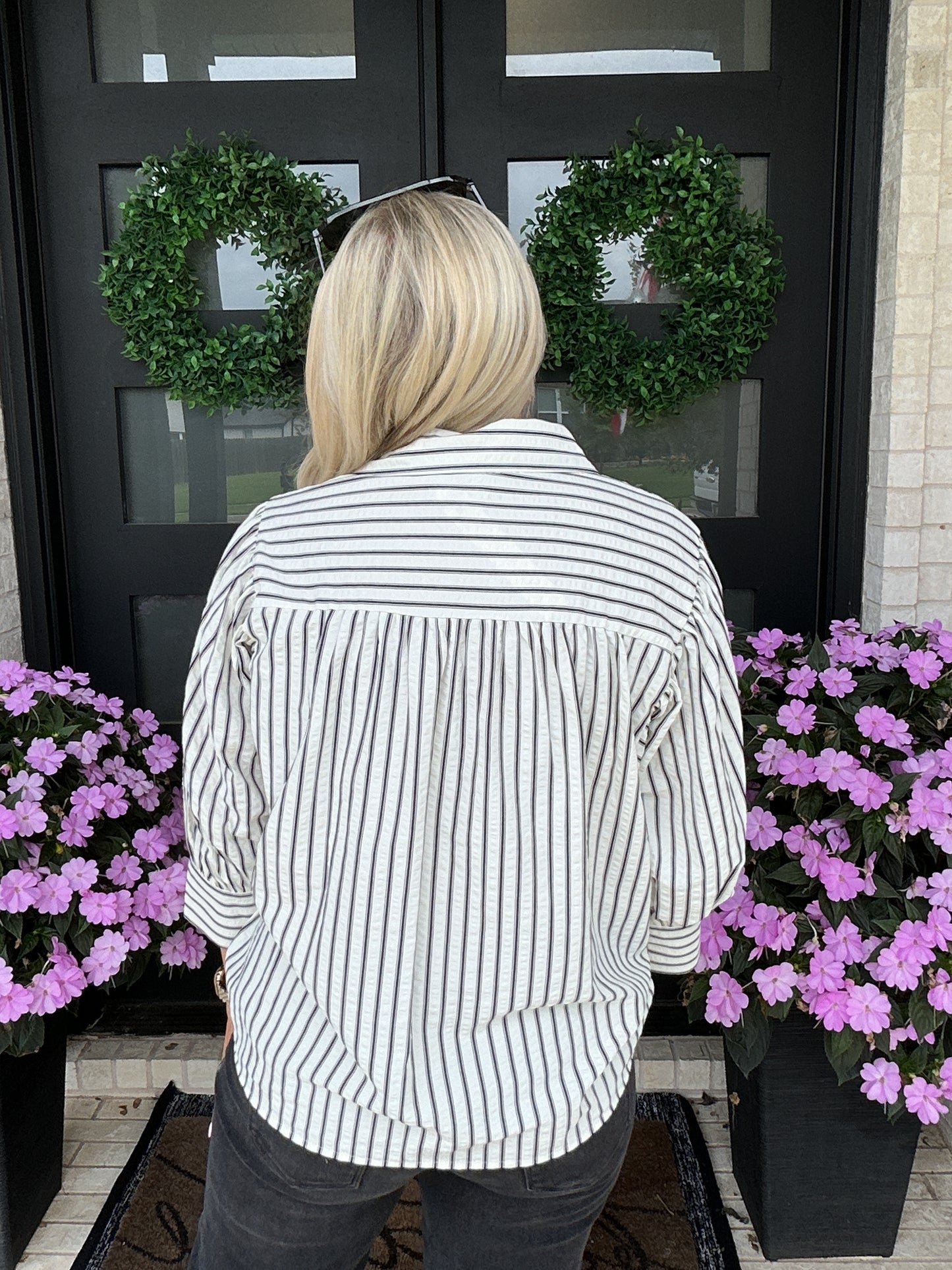 Onyx Stripe Top