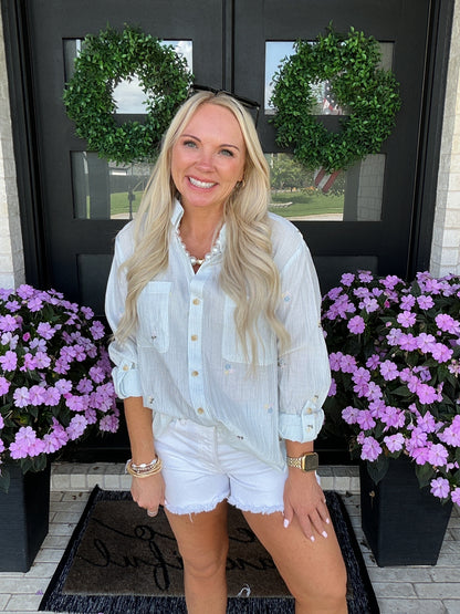 Wildflower Button Down