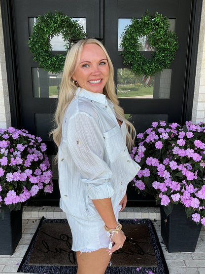 Wildflower Button Down