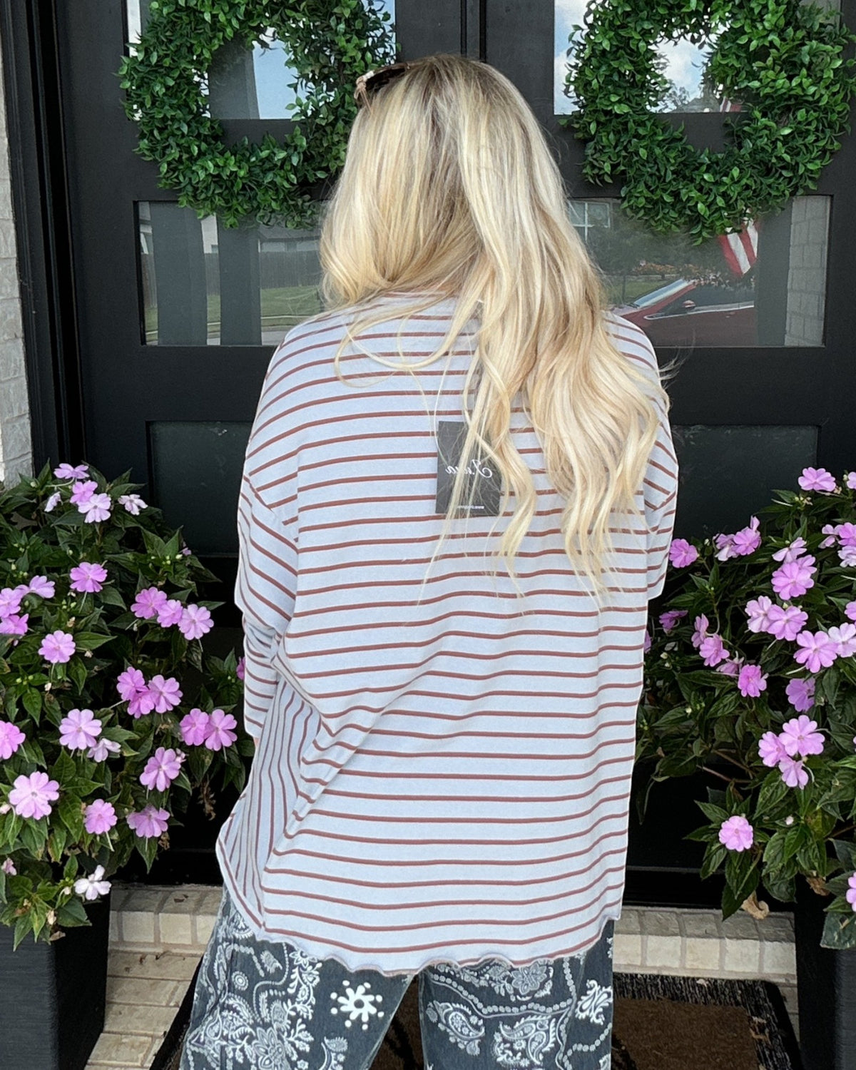 Just My Stripe Top - Blue