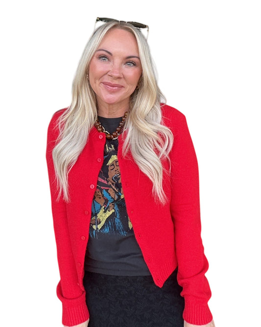 Well Red Cardigan
