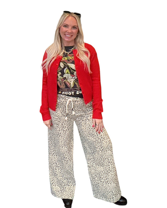 Spotted Print Drawstring Trouser