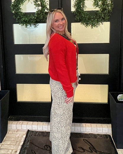 Spotted Print Drawstring Trouser