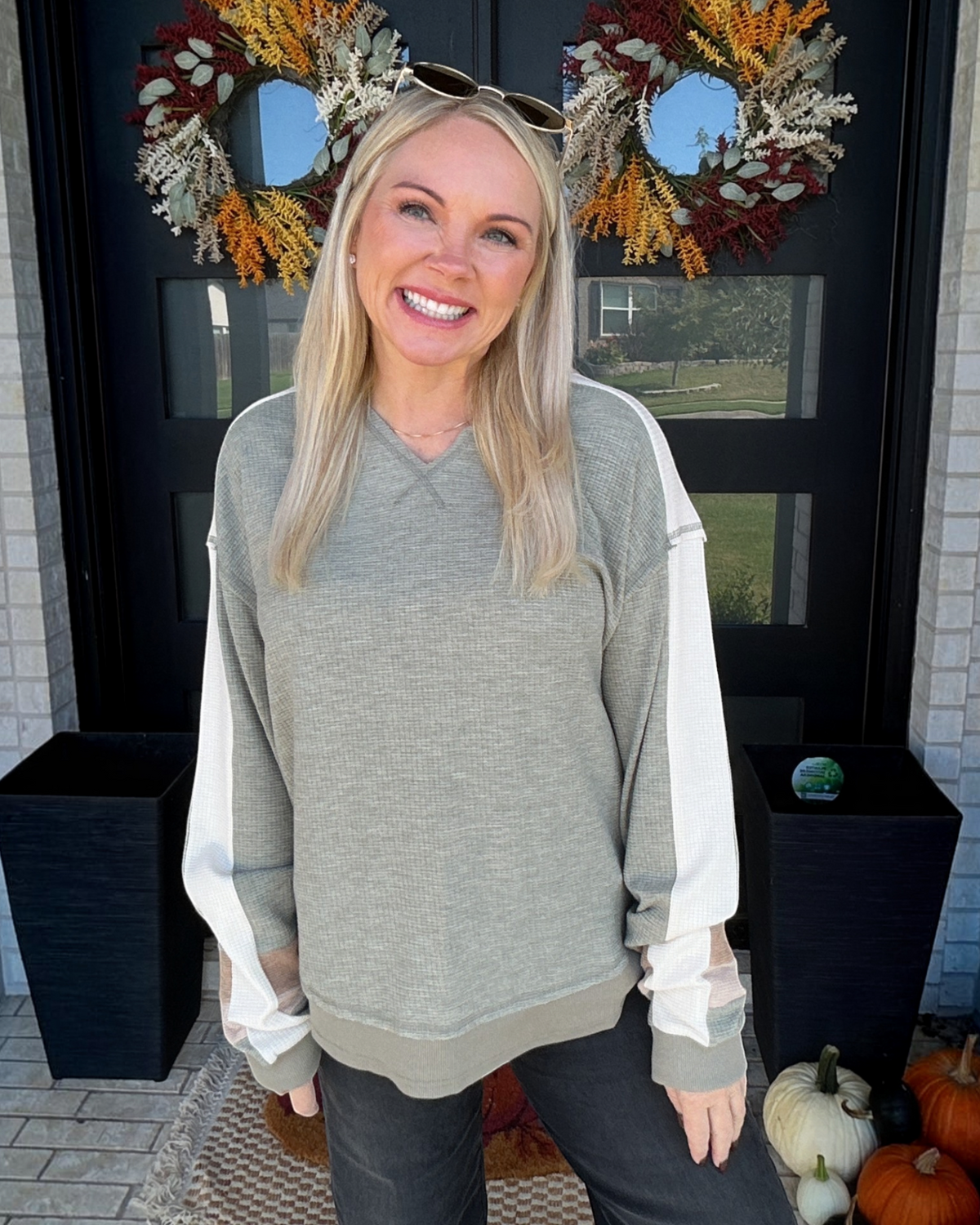Off The Cuff Knit Top - Sage
