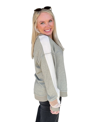 Off The Cuff Knit Top - Sage