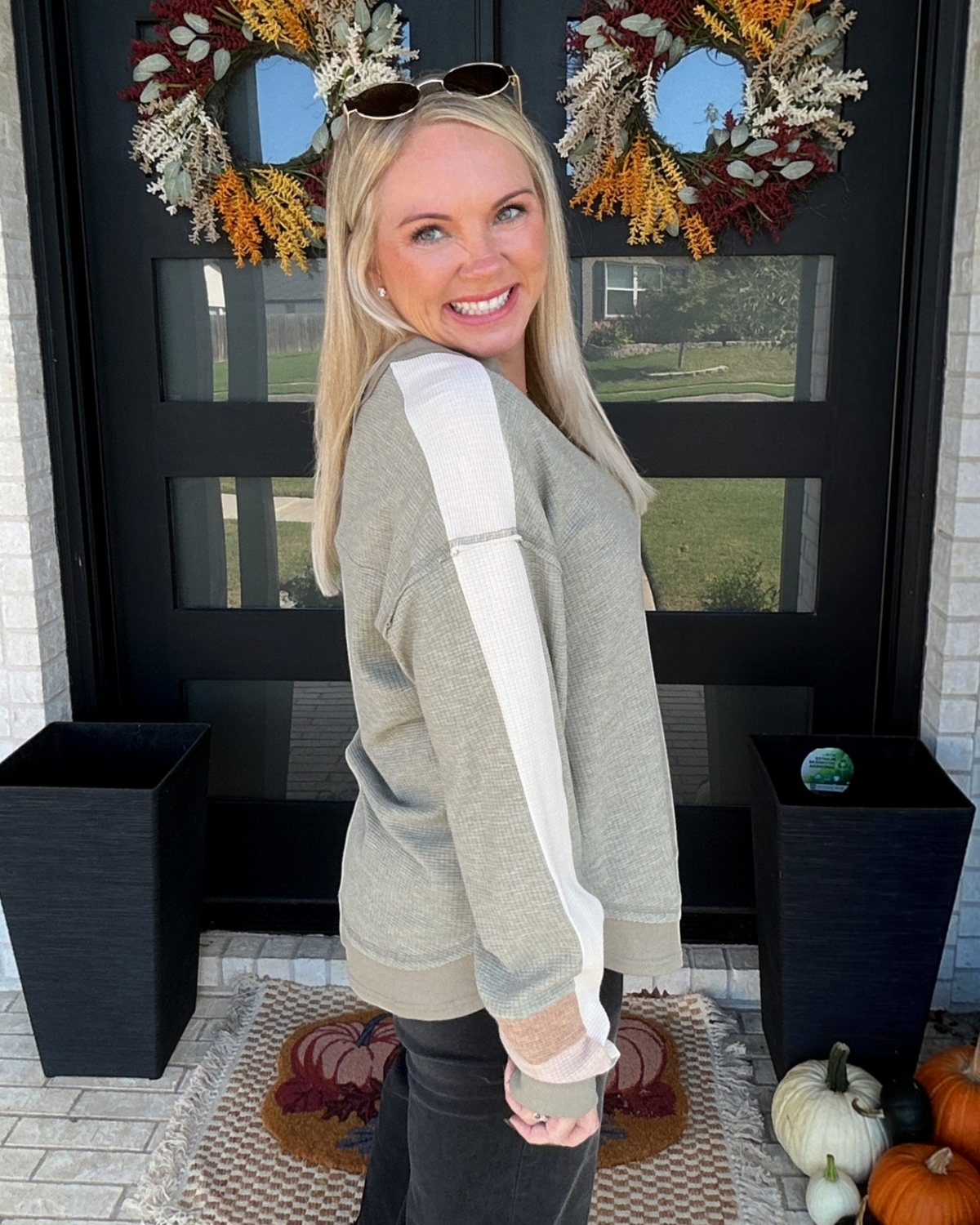 Off The Cuff Knit Top - Sage