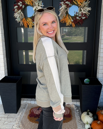 Off The Cuff Knit Top - Sage