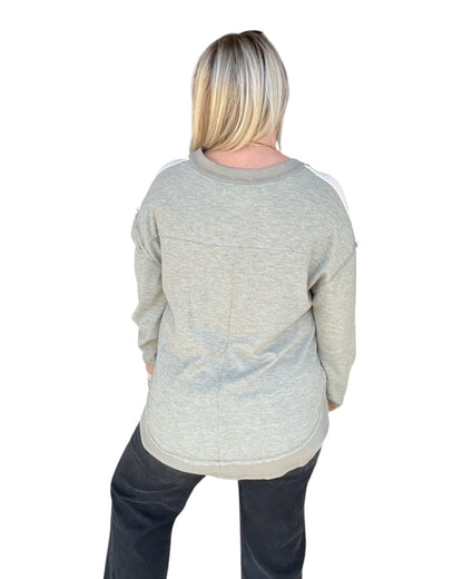 Off The Cuff Knit Top - Sage