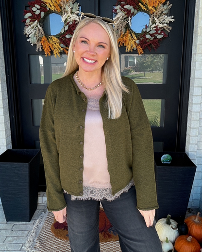 Ellison Cardigan - Olive