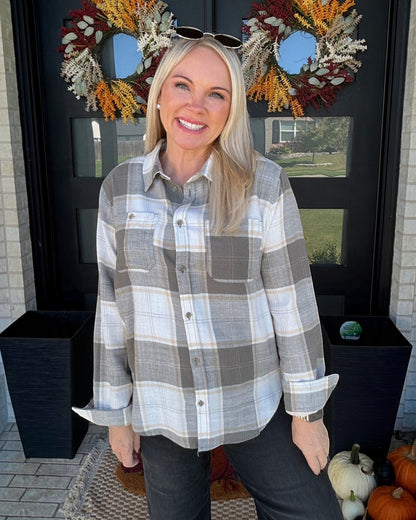 Scenic Route Plaid Shirt - Olive