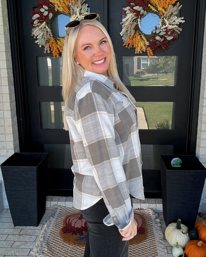 Scenic Route Plaid Shirt - Olive