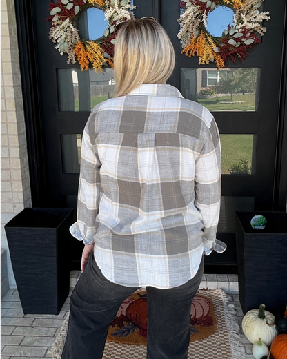 Scenic Route Plaid Shirt - Olive