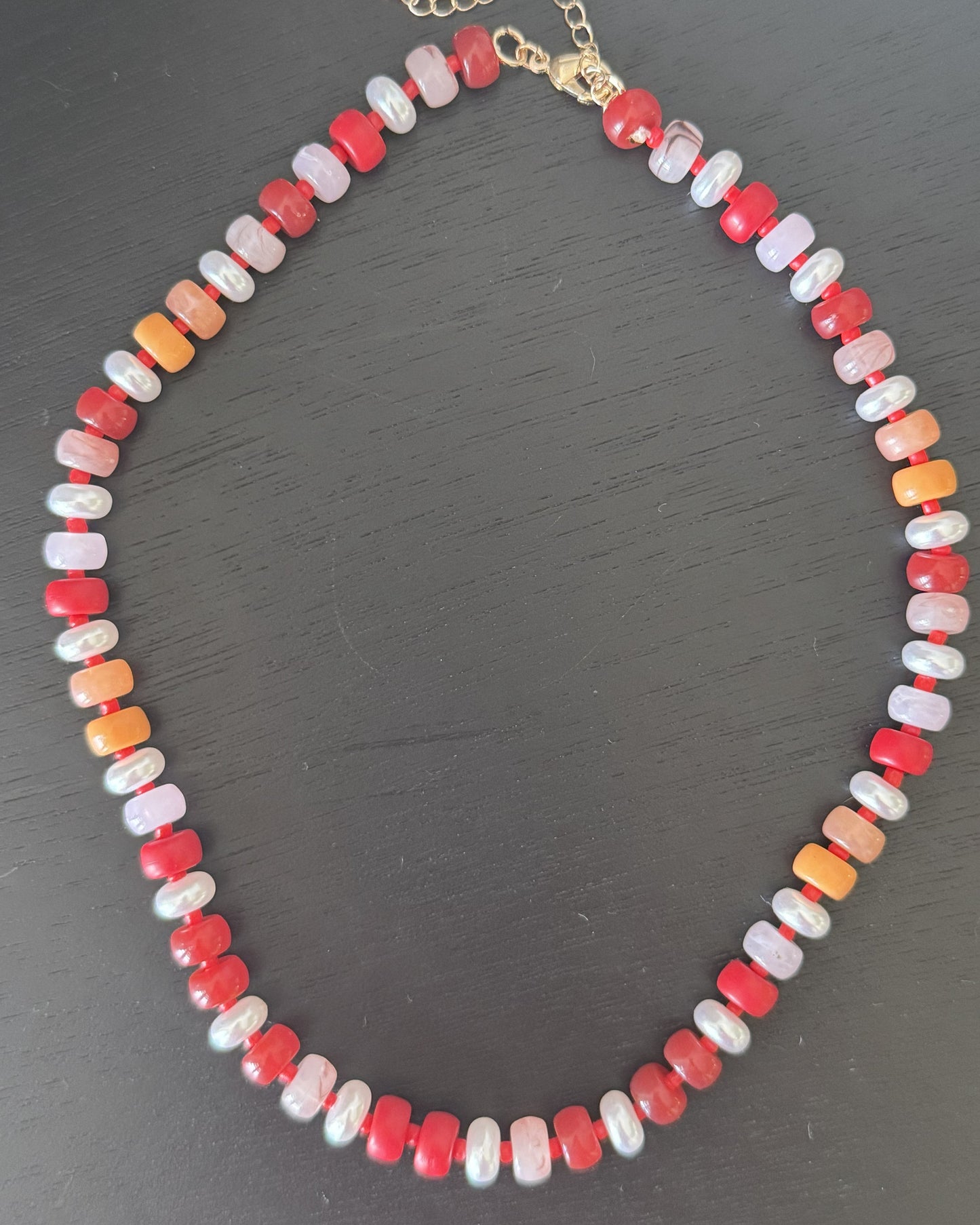 Spice Drop Pearl Bead Necklace