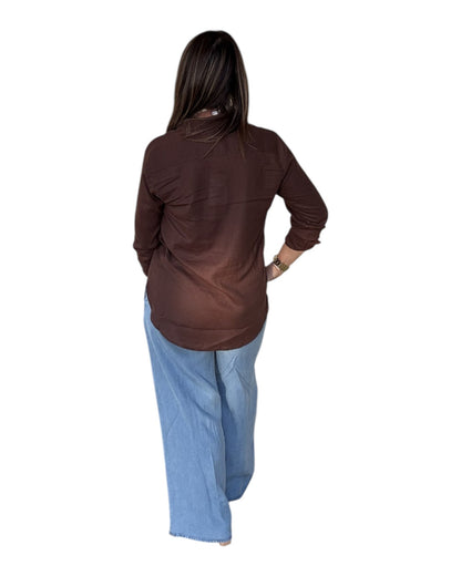 Espresso Button Down