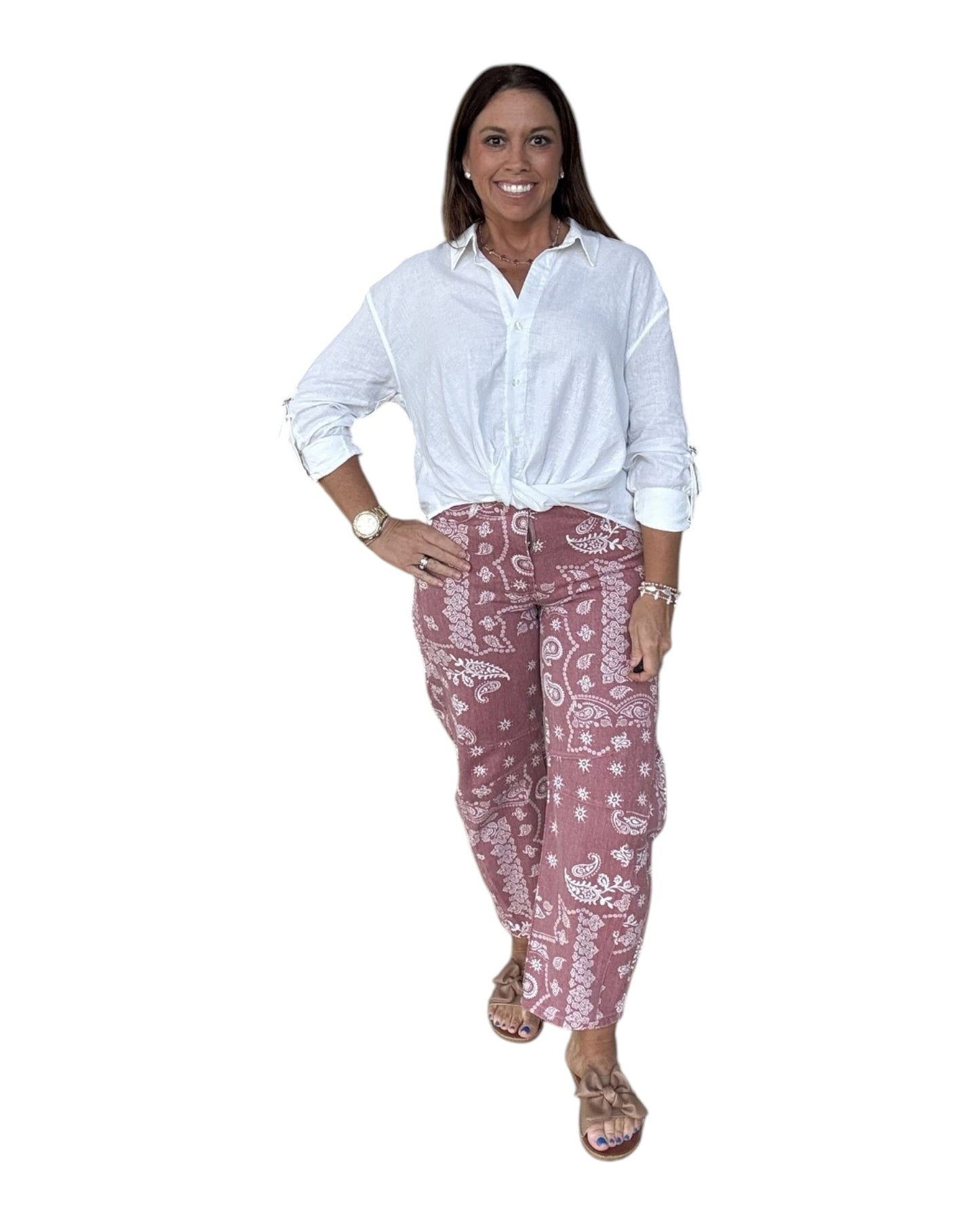 Front Twist Button Down