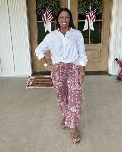 Front Twist Button Down