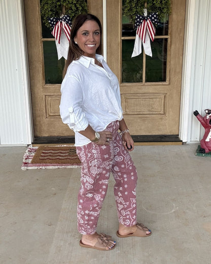 Front Twist Button Down