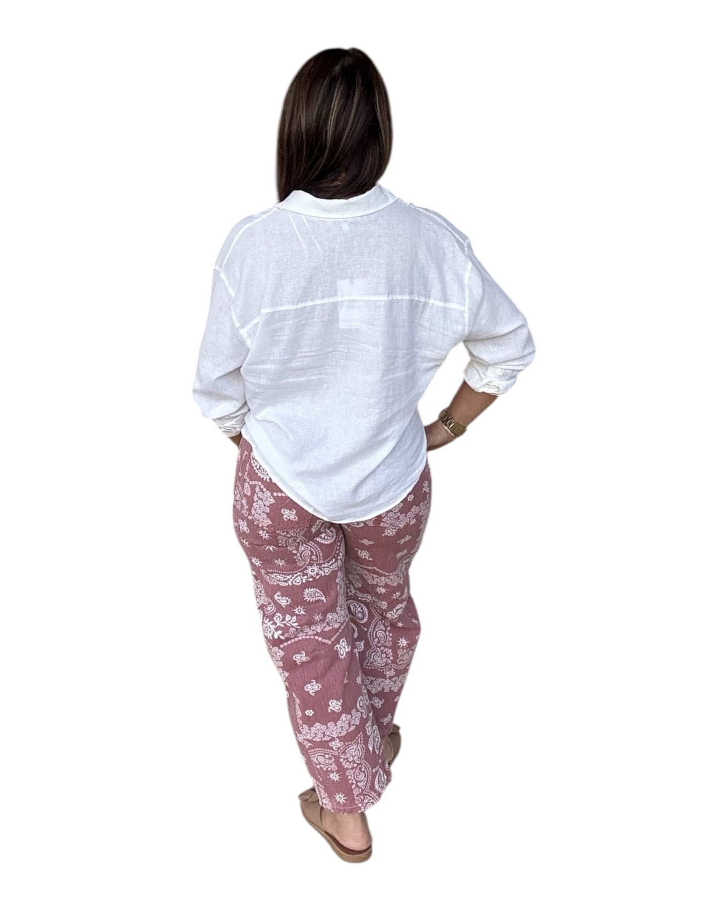 Front Twist Button Down