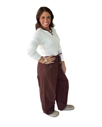 Chocolate Theory Barrel Pants