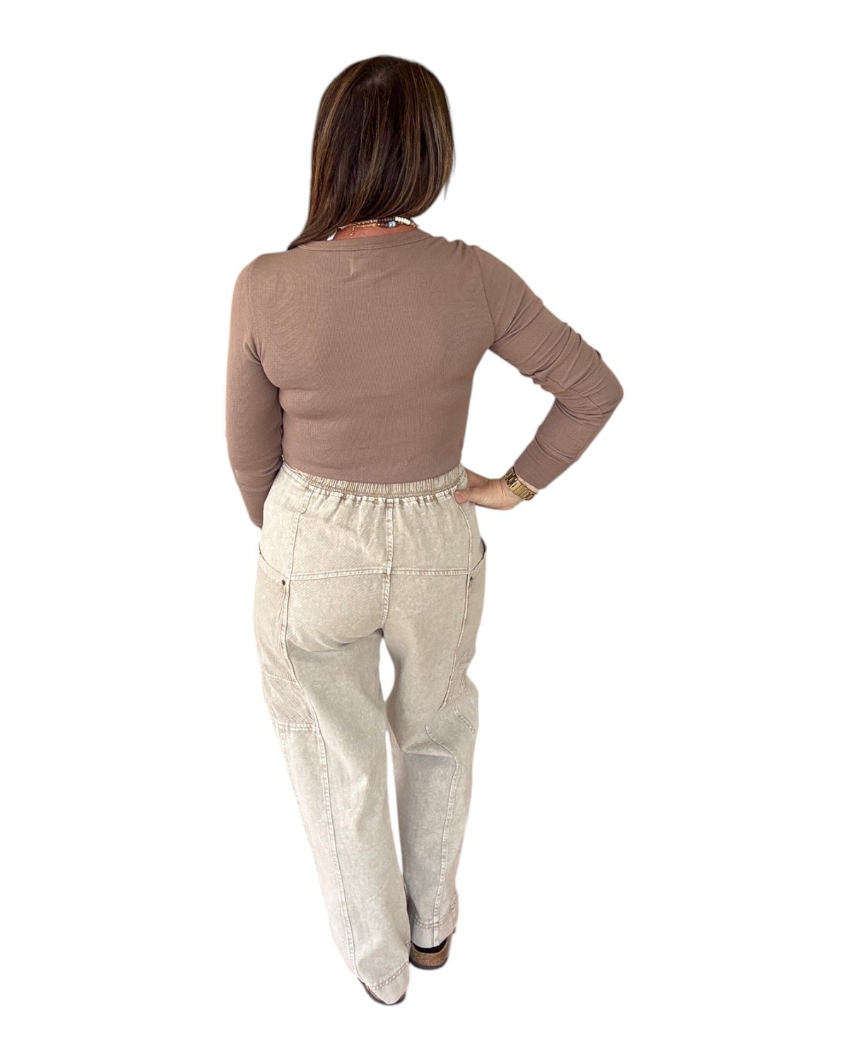 Stacy Long Sleeve Top - Mocha