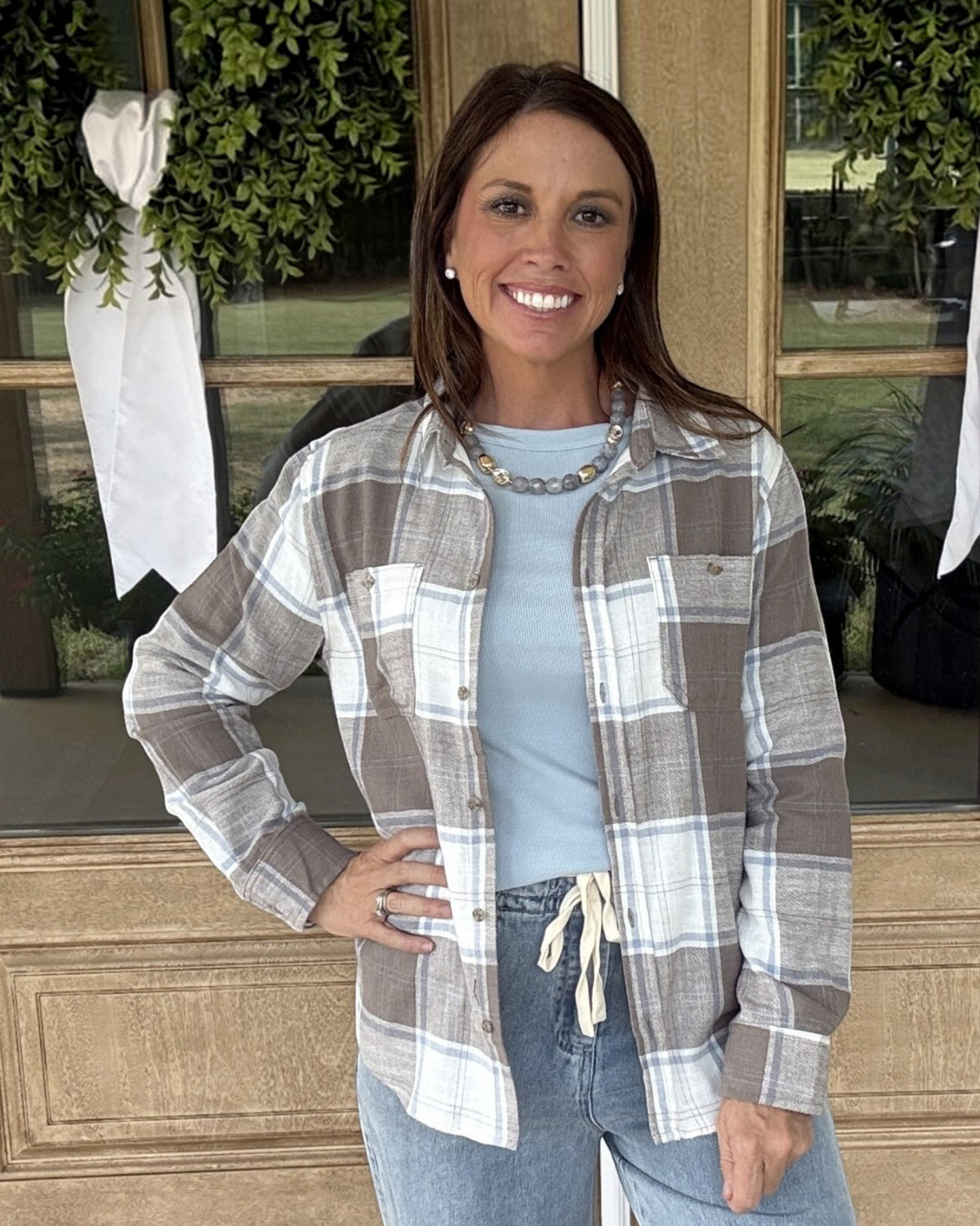 Scenic Route Plaid Shirt - Brown