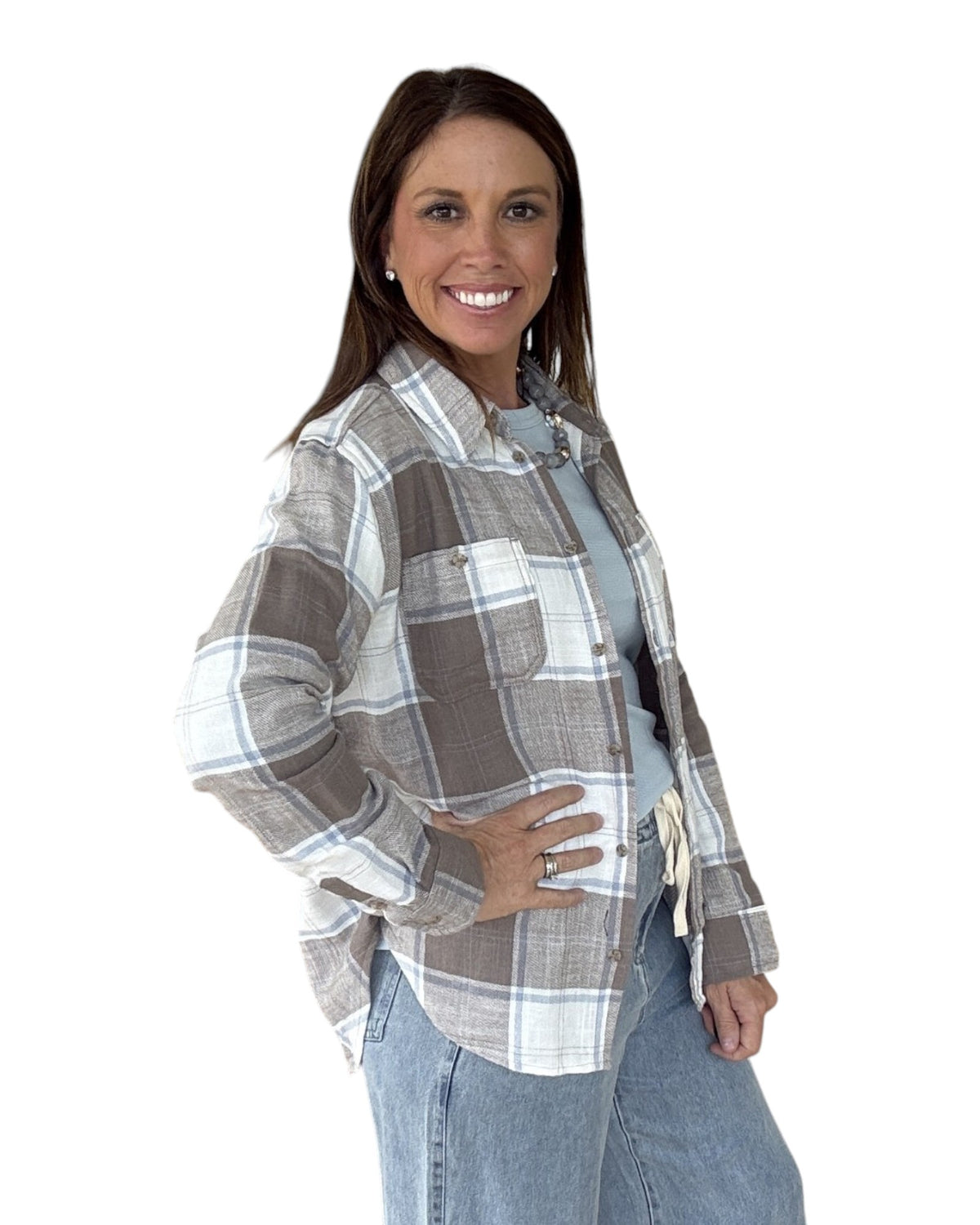 Scenic Route Plaid Shirt - Brown