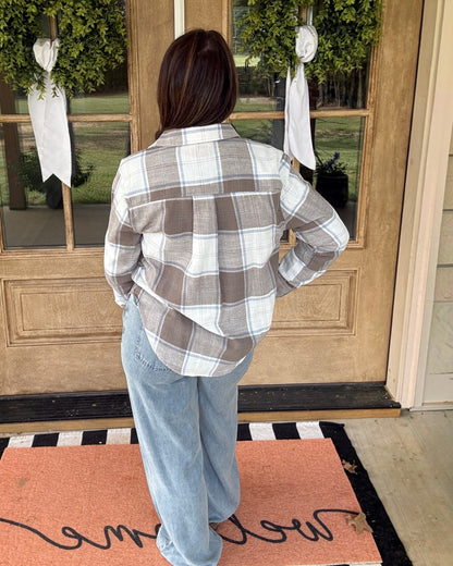 Scenic Route Plaid Shirt - Brown