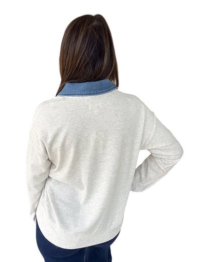 Riley Denim Collar Pullover