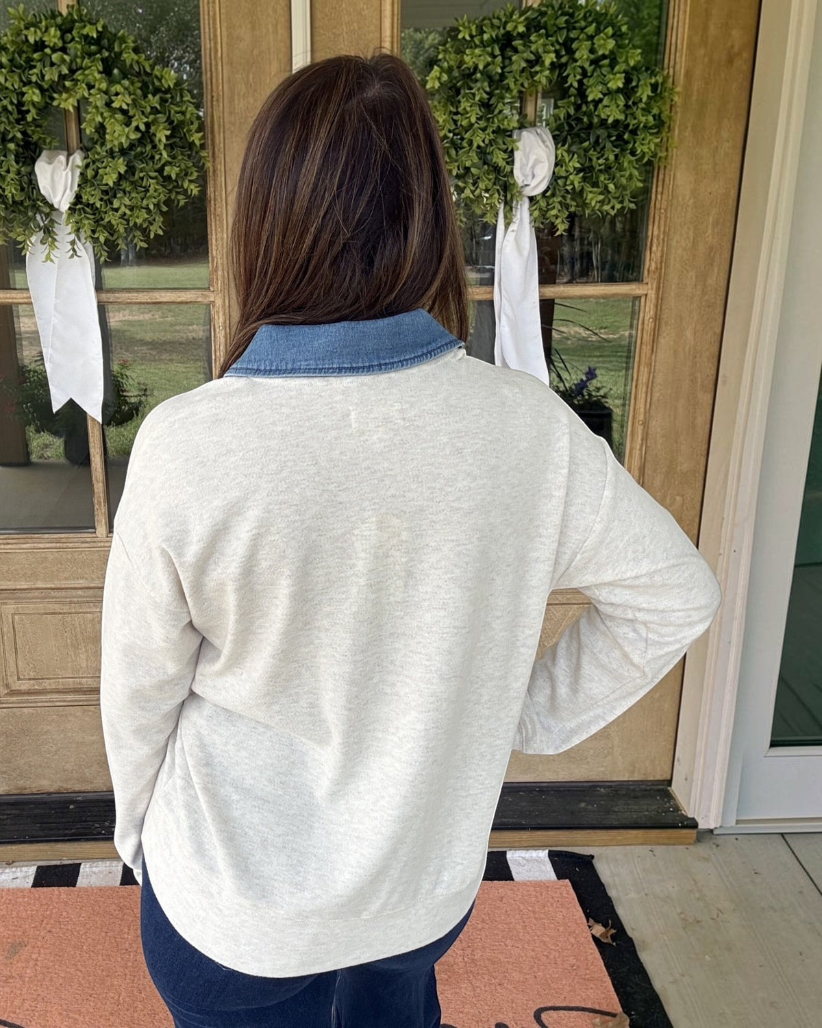 Riley Denim Collar Pullover