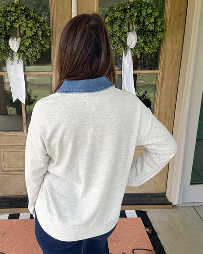 Riley Denim Collar Pullover