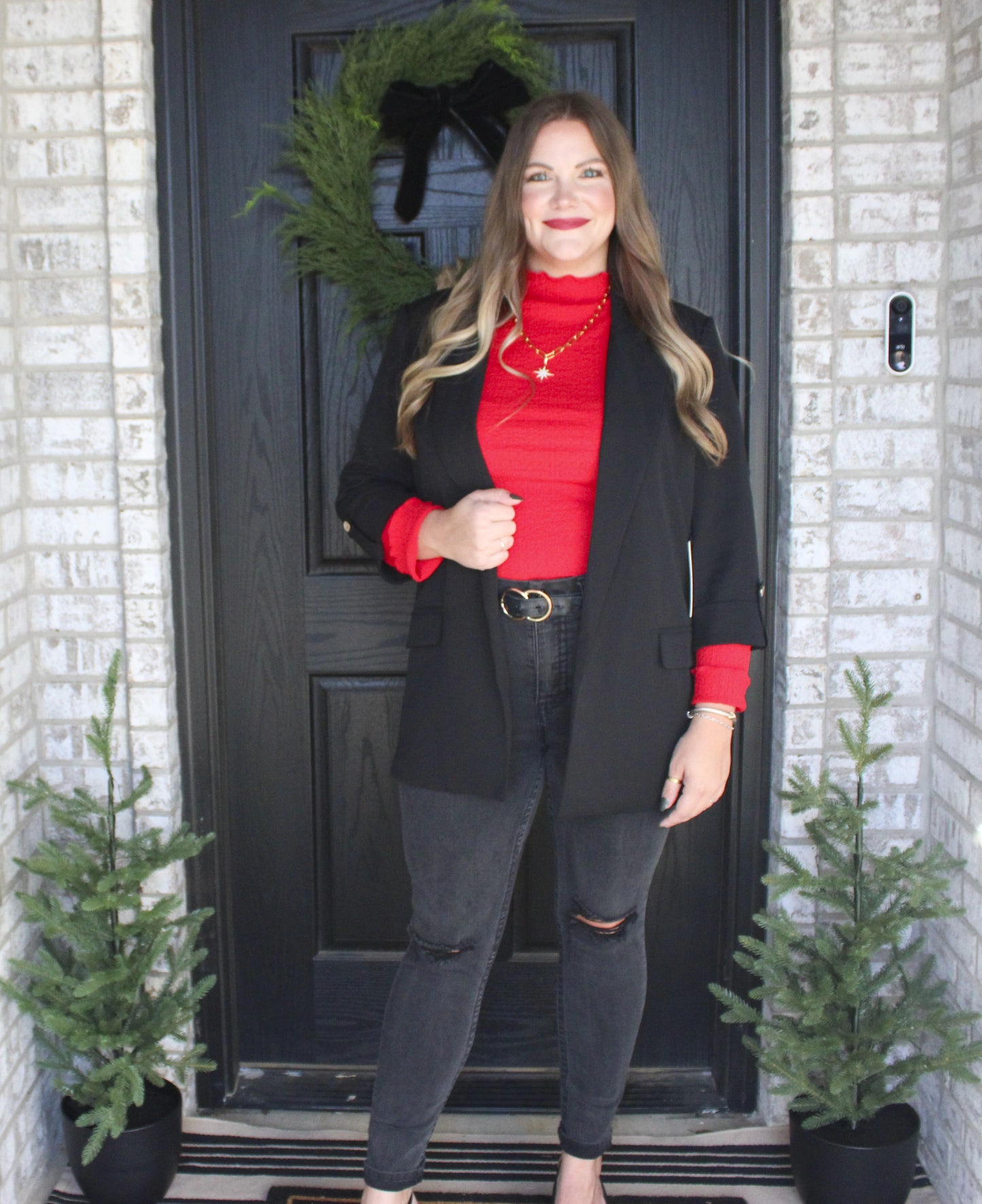 The Cozy Glow Top - Red
