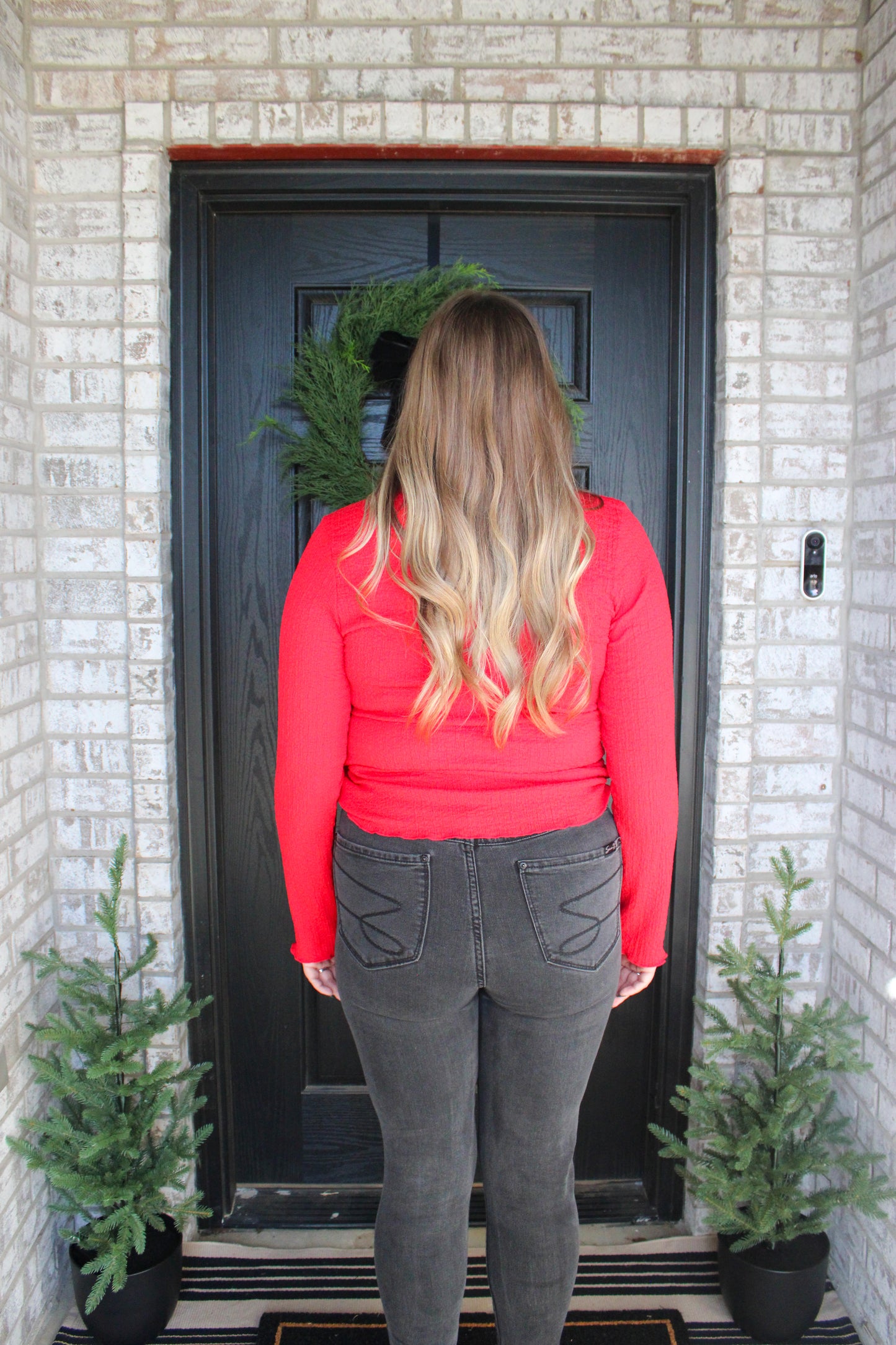 The Cozy Glow Top - Red