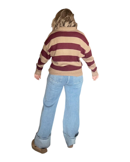 Right in Line Polo Sweater