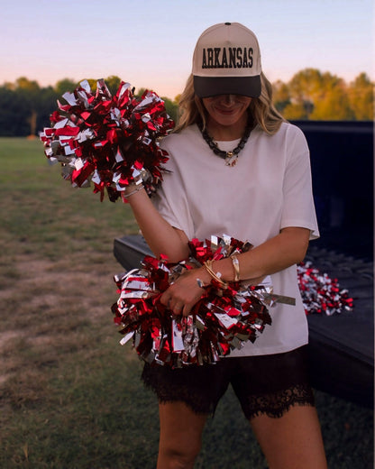Arkansas Vintage Trucker Hat - Black